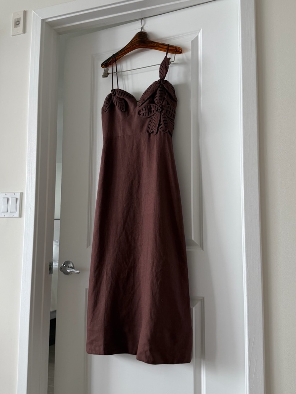 Farm Rio Appliqué linen midi dress - Picture 6 of 9